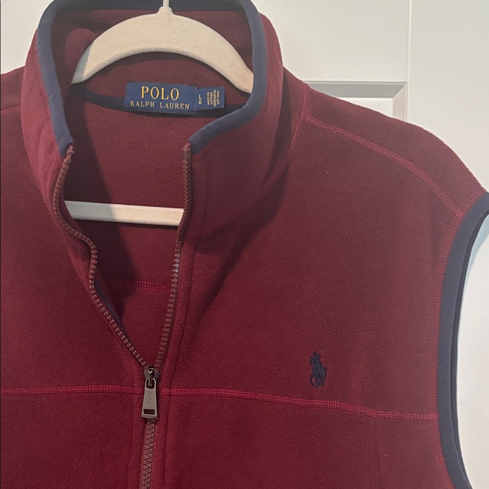 Polo Ralph Lauren Men's Burgundy Fleece Vest